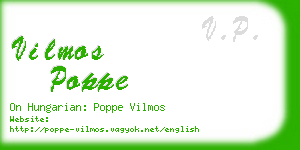 vilmos poppe business card